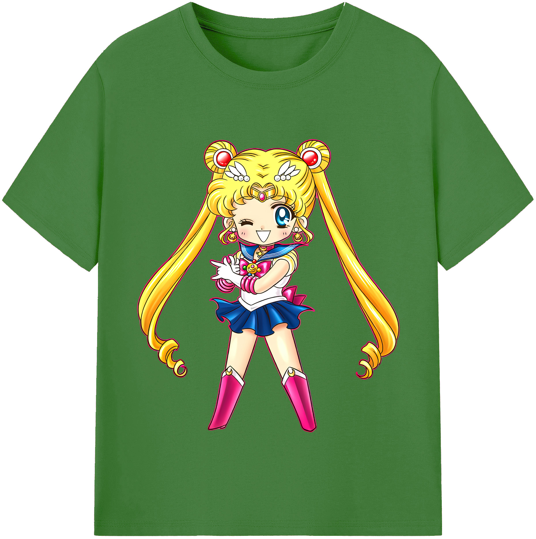 （画像用） 美少女戦士セーラームーン 月野 うさぎ つきの うさぎ Sailor Moon Tsukino Usagi レディースカジュアルプリントTシャツ（綿100％）